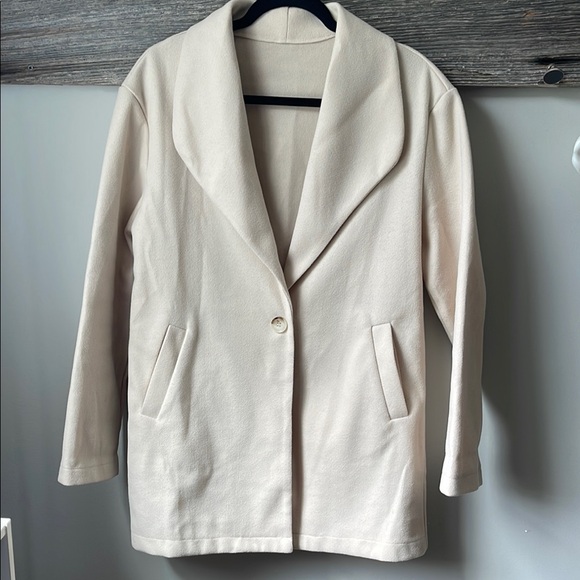 SHEIN Cream Women's Blazer - Picture 2 of 7